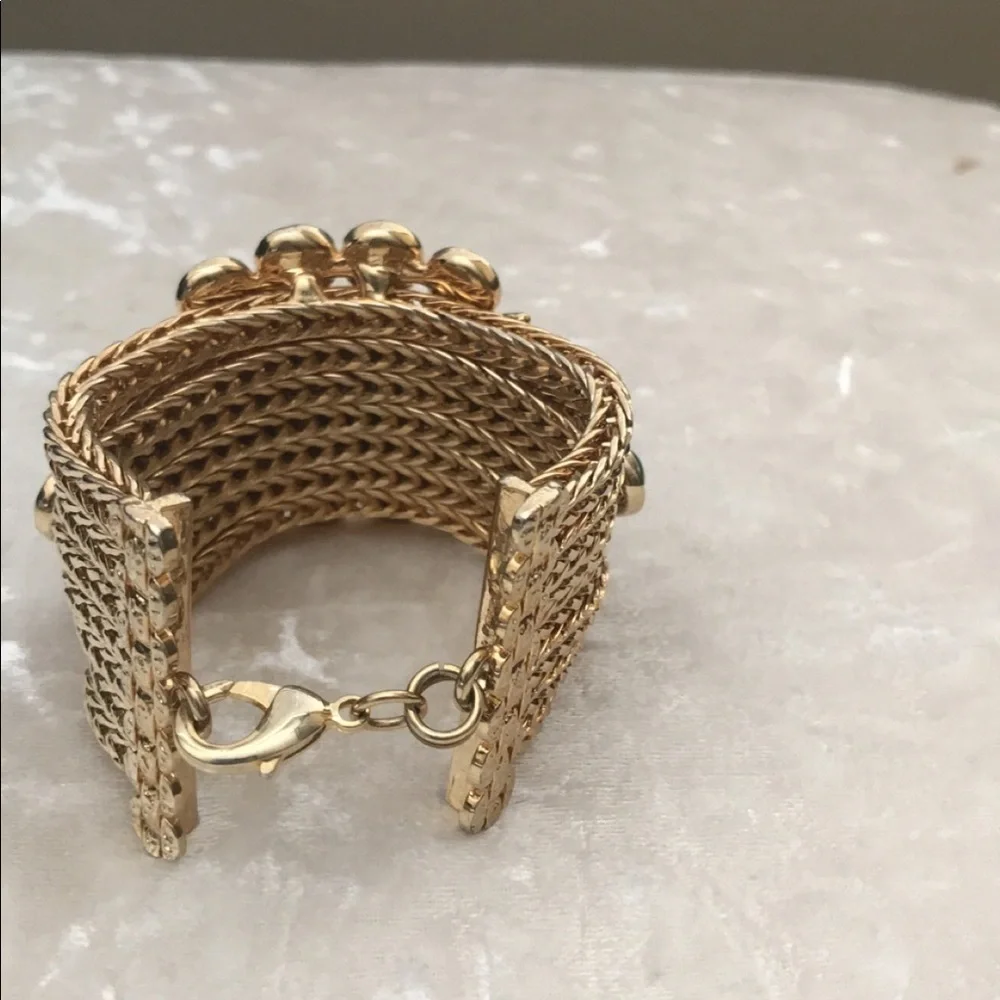 Rhinestone crystal gold hardware Bracelet